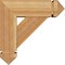 Ekena Millwork Traditional Arts and Crafts Rough Sawn Bracket w/ Offset Brace, Western Red Cedar, 6"W x 16"D x 16"H BKT0604X16X16TRA03RWR - alternate 3